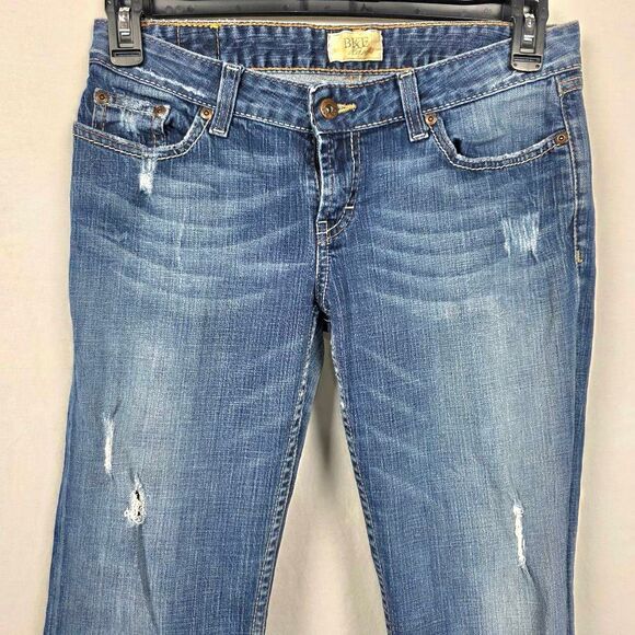 BKE Denim Star Stretch Bootcut Jeans 29x31.5 Distressed - Picture 2 of 12
